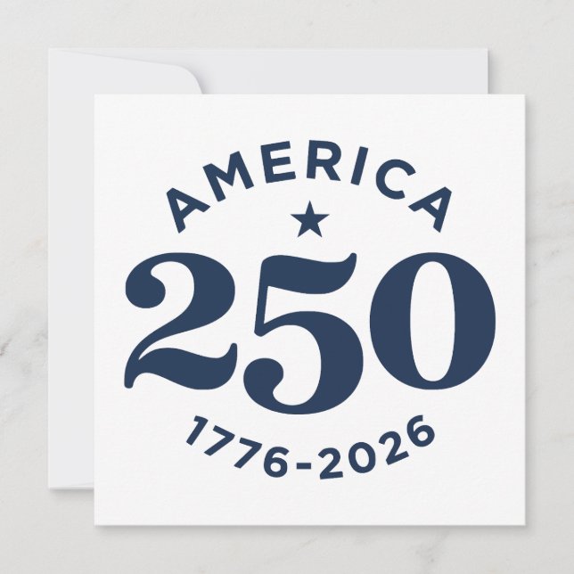 Invitation Célébration de 250 ans de liberté en Amérique Mini (Devant)