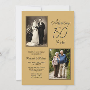 Invitation Célébration de 50 ans 50e anniversaire de mariage
