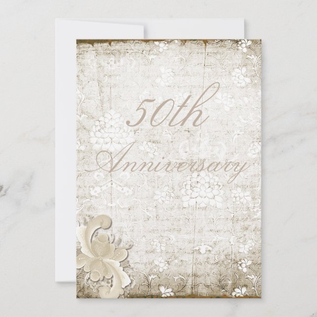 Invitation Célébration de 50 ans de mariage sur mesure de sty (Devant)