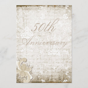Invitation Célébration de 50 ans de mariage sur mesure de sty
