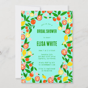 Invitation Célébration de Citrus Mariage d'Été PERSONNALISÉ