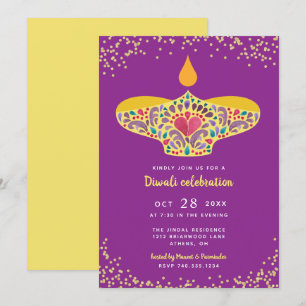 Invitation Célébration de Diya Diwali