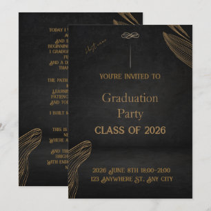 Invitation Célébration de fête de fin d'études – Un jalon élé