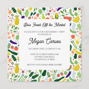 Invitation Célébration de fête de retraite FRAIS DU MARCHÉ