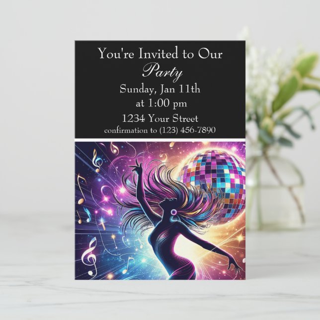 Invitation Célébration de la danse : Luminosité rythmique (Debout devant)