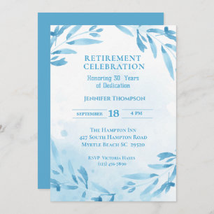 Invitation Célébration de la fête de la retraite bleue