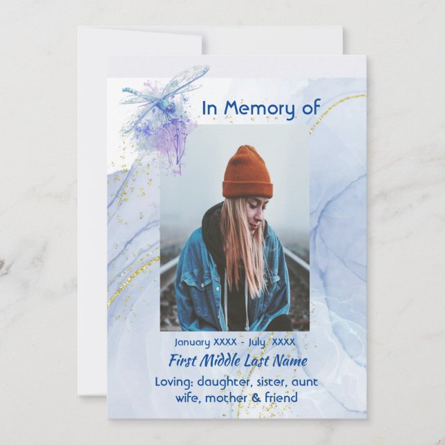 Invitation Célébration de la libellule commémorative du Servi (Devant)