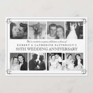 Invitation Célébration de la photo 50e anniversaire du Mariag