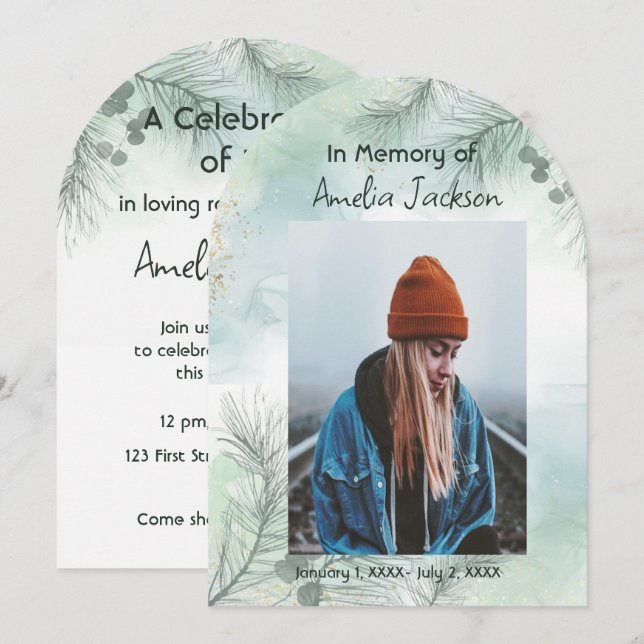 Invitation Célébration de la photo commémorative des gardiens (Devant / Derrière)