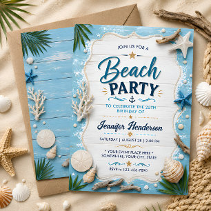 Invitation Célébration de la plage de bois flotté
