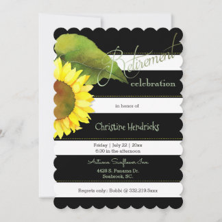Invitation Célébration de la retraite botanique de tournesol