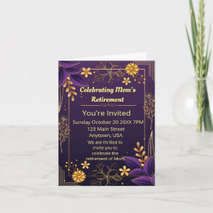 Invitation Célébration de la retraite de mon Accents d'or pou