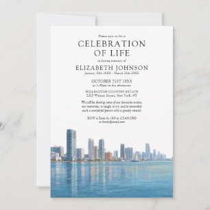 Invitation Célébration de la vie à Miami Floride Funérailles