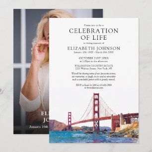 Invitation Célébration de la vie à San Francisco Photo de fun