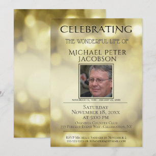Invitation Célébration de la vie - Ajouter la photo