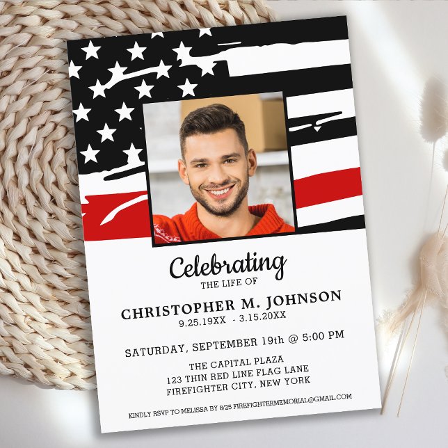 Invitation Célébration De La Vie Commémoration De La Ligne Ro (Créateur téléchargé)