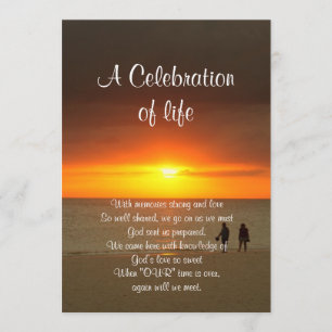 Invitation Célébration de la vie Coucher du soleil de l'invit