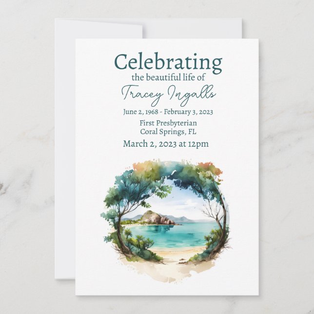 Invitation Célébration de la vie dans le Cercle des Rocheuses (Devant)