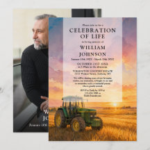Célébration de la vie de tracteur d'agriculteur Ph