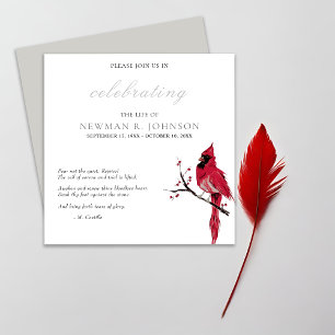 Invitation Célébration de la vie du cardinal rouge