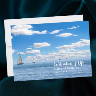 Invitation Célébration de la vie en bateau à voile