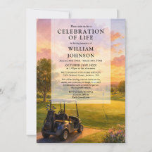 Célébration de la vie en buggy de golf Funérailles