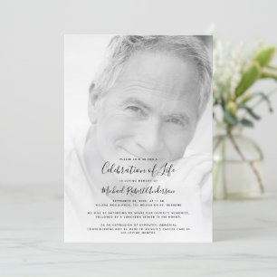 Invitation Célébration de la vie en photo funéraire