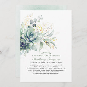 Invitation Célébration de la vie funéraire