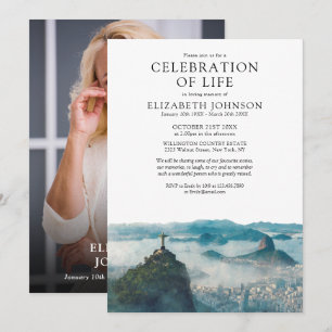Invitation Célébration de la vie funéraire de Rio de Janeiro 