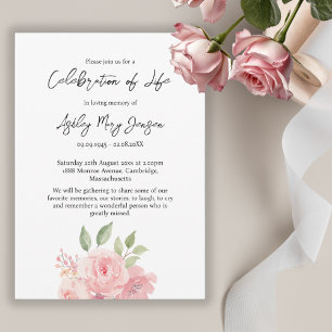 Invitation Célébration de la vie funéraire de Rose