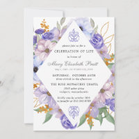 Célébration de la vie funéraire Mémorial violet fl