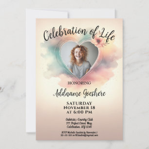 Invitation Célébration de la vie - Mer calme