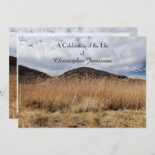 Invitation Célébration de la vie, Nom, Grain in the Breeze