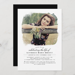 Invitation Célébration de la vie par un artiste élégant Photo