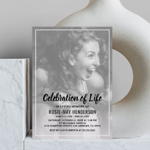 Invitation Célébration de la vie   Photo personnalisée de fun