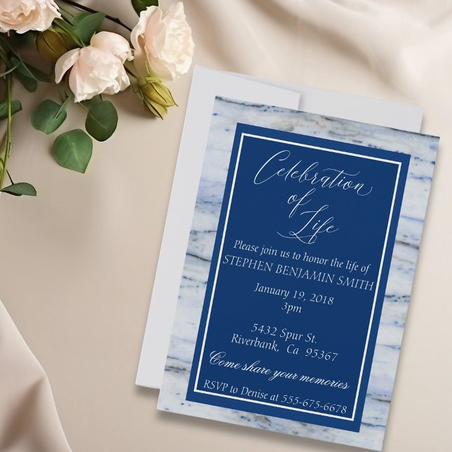 Invitation Célébration de la vie Service commémoratif Drapeau (Créateur téléchargé)