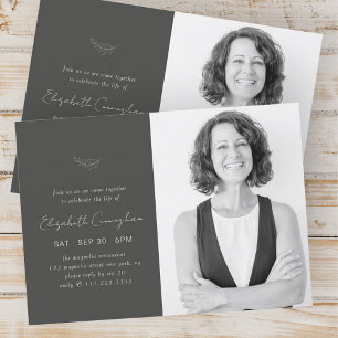 Invitation Célébration de la vie Simple et moderne Photo mini