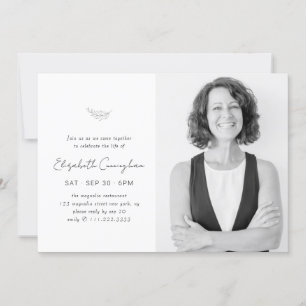 Invitation Célébration de la vie Simple et moderne Photo mini