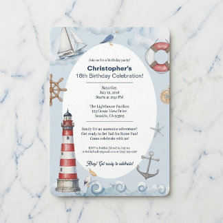 Invitation Célébration de l'anniversaire du phare côtier