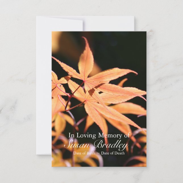 Invitation Célébration de l'arbre d'érable 2 de cérémonie (Devant)