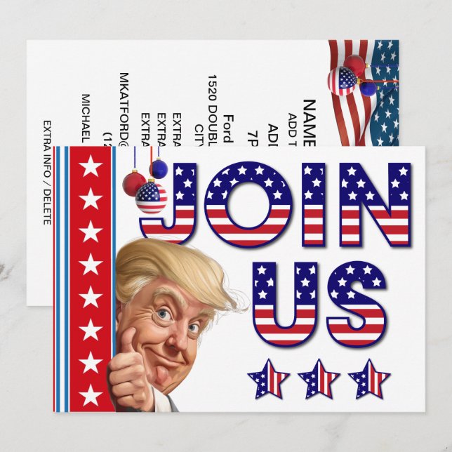 Invitation Célébration de l'élection présidentielle de Noël (Devant / Derrière)