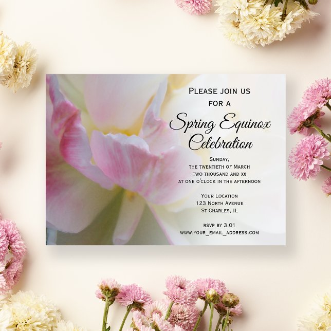 Invitation Célébration de l'équinoxe de printemps de tulipe b (Créateur téléchargé)