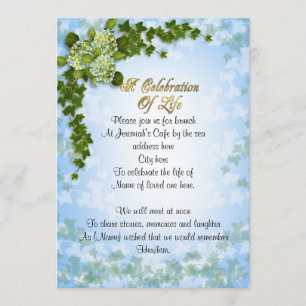 Invitation Célébration de lierre et de fleurs d'invitation de