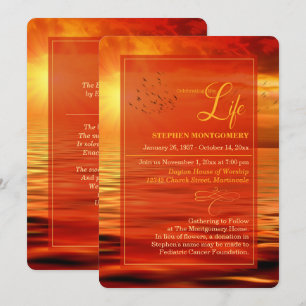 Invitation Célébration de Life Ocean Sunset Horizon