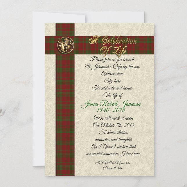 Invitation Célébration de l'invitation à l'homme pour commémo (Devant)