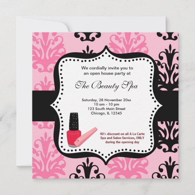 Invitation Célébration de l'Open House spa (Devant)