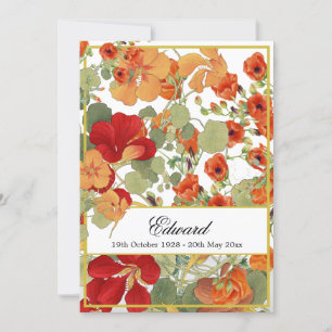 Invitation Célébration de l'or floral du Mémorial funéraire