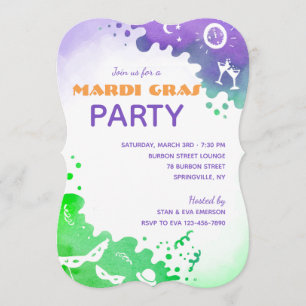 Invitation Célébration de mardi gras