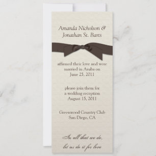 Invitation Célébration de mariage après la cérémonie avec rub
