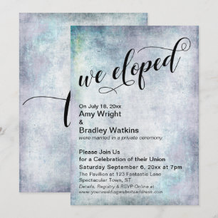 Invitation Célébration de mariage après la fuite en couple da